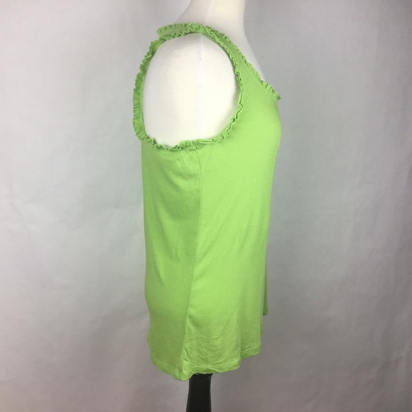 Old Navy Women Tank Top Ruffle Racerback Sz Medium - Picture 4 of 8